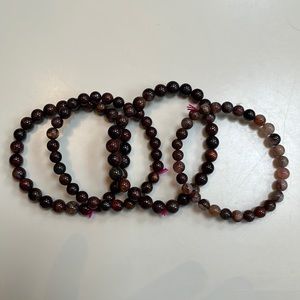 Crystal Bracelets Polychrome Jasper, 4 pack